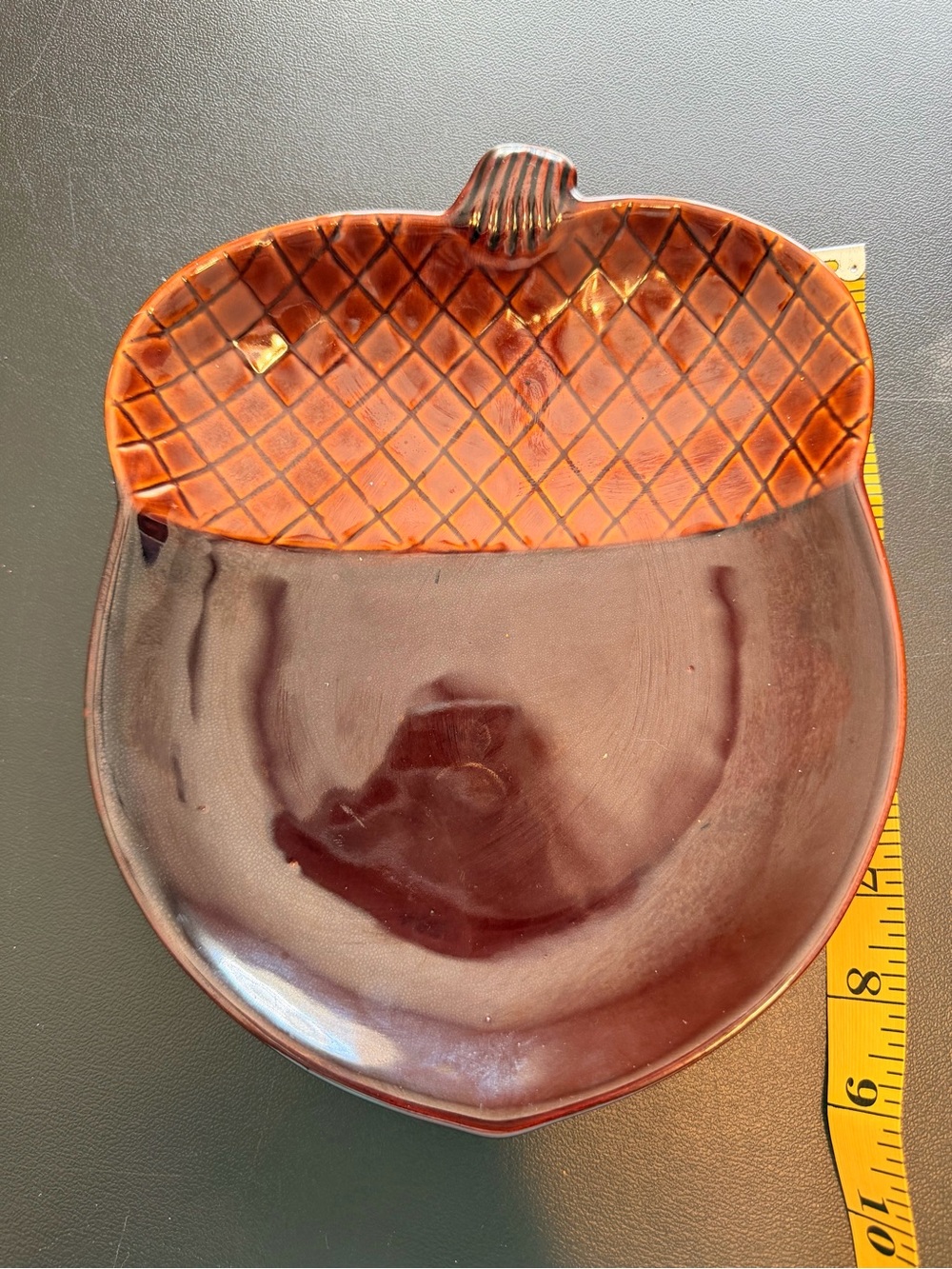Better Homes And Gardens Acorn-Shaped Ceramic Trinket Dish - Brown